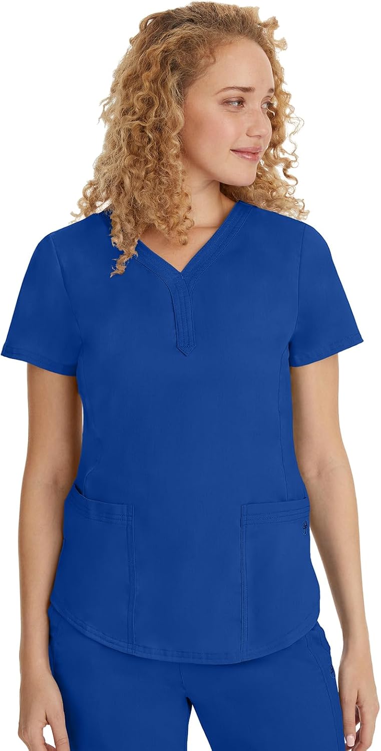 Healing Hands Purple Label Jane Scrub Top for Women Y-Neck Design