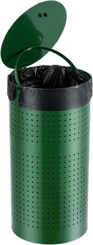 VEVOR Dog Poop Trash Can With 50 Liner Bags, 11.5 Gallons Outdoor Waste Bin With Lid & Liner Clip for Pet Waste Station, Disposal Container for Garden Backyard Park