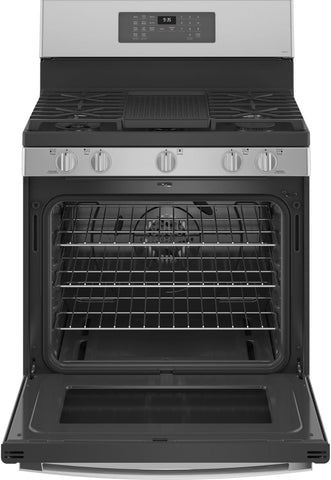 GE Profile 30 in. 5 Burner Smart Freestanding Gas Range in Fingerprint Resistant Stainless with Convection and Air Fry