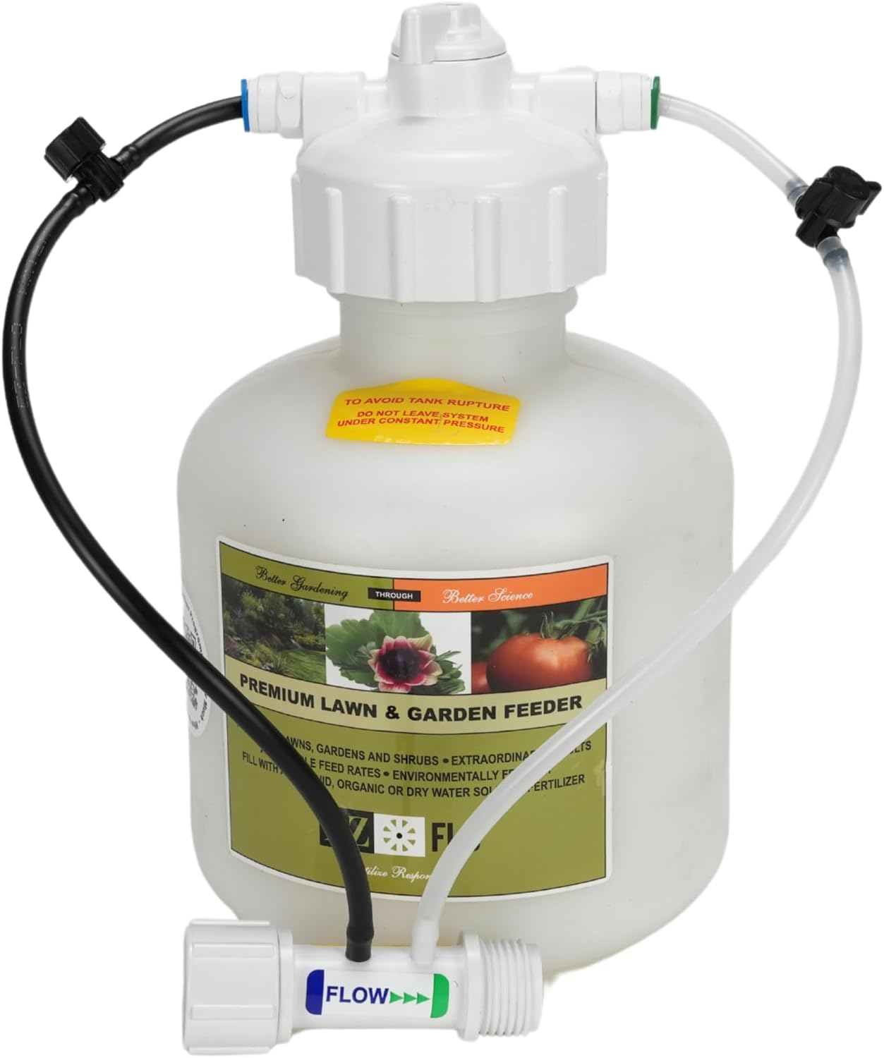 EZ-FLO 3/4 Gallon Hose‑Bib & Drip Fertilizer Injector | Low‑Pressure Garden Feeder for On/Off Flow & Drip Irrigation | EZ 2005‑HB