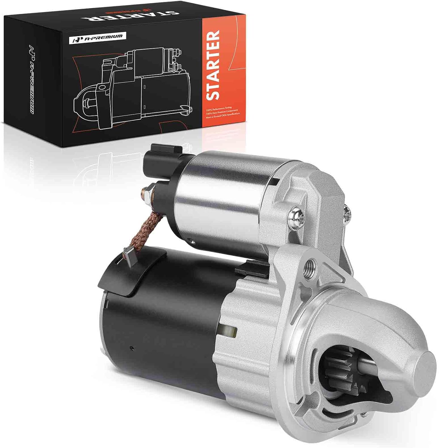 A-Premium Starter Motor, 12V 1.3KW 13 Teeth Clockwise | Compatible with Hyunda Elantra 2017-2020, Tucson 2014-2020, Kona/Elantra GT 2018-2020 & Kia Soul, Forte/Forte Koup, Forte5 2014-2024, L4 2.0L