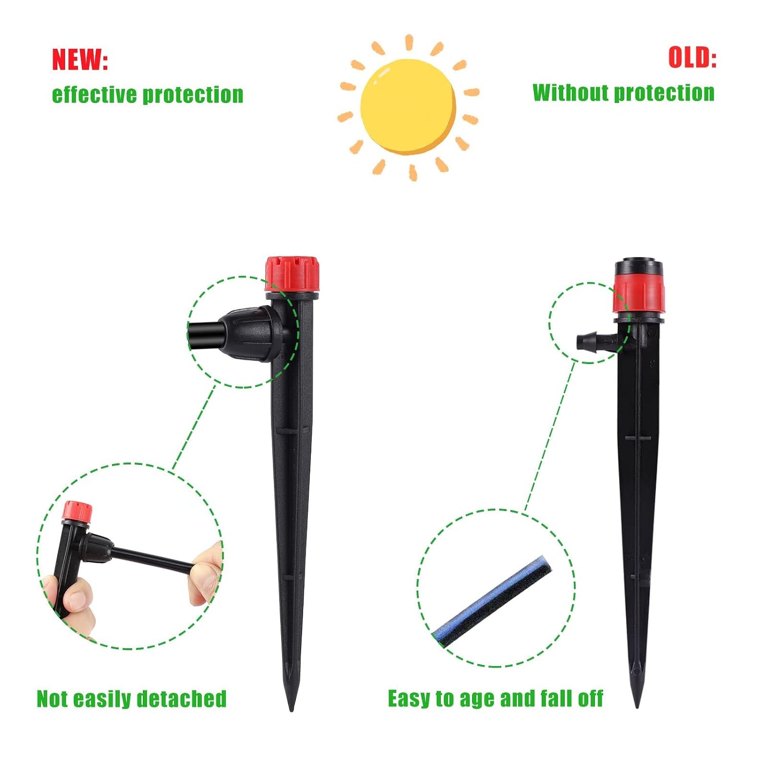 25 Pcs 360° Adjustable Drip Irrigation Spray Emitters