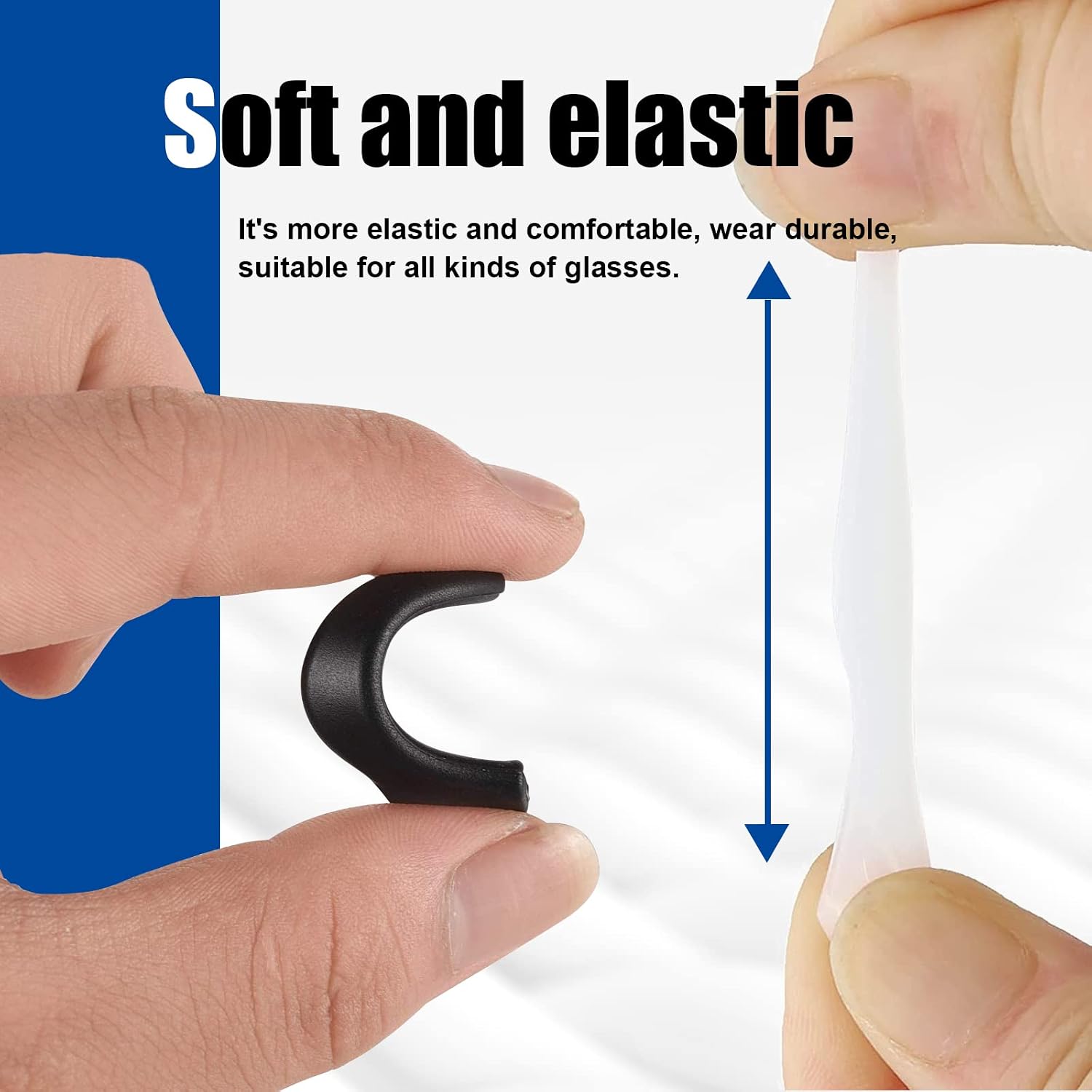 SMARTTOP Eyeglass Ear Grip - 18 Pairs Soft Comfortable Anti-slip Holder, Silicone Ear Hook, Eye glass Temple Tips Sleeve Retainer for Sports Glasses, Sunglasses Presbyopia Reading Glasses