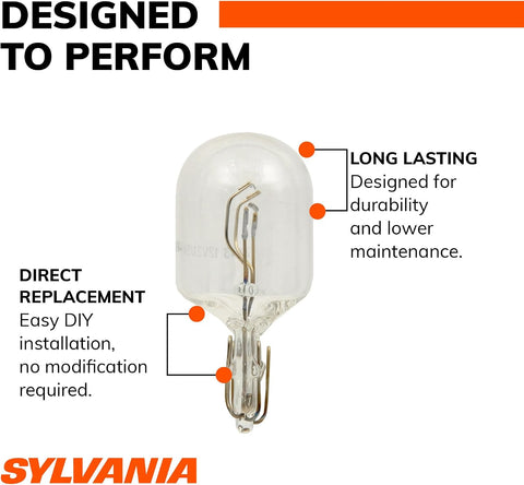Sylvania - 7443 Long Life Miniature - Bulb, Ideal for Daytime Running Lights (DRL) and Back-Up/Reverse Lights (Contains 2 Bulbs)