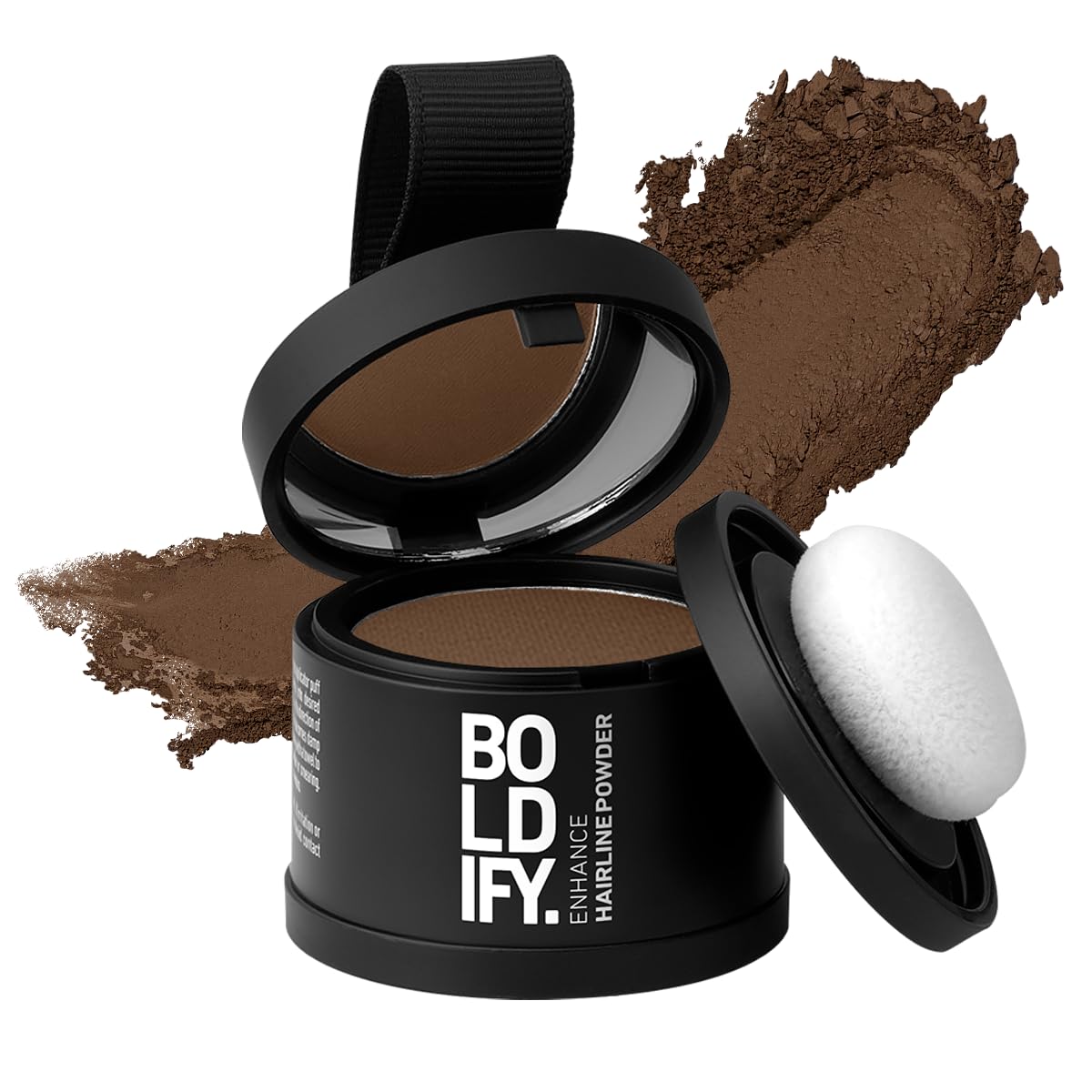 BOLDIFY Hairline Powder - Root Touch Up & Hair Loss Cover Up, Instant Gray Coverage 48-Hour Stain-Proof Hair Color Powder for Women & Men, Hair Fibers and Hair Topper Alternative (Light Brown)