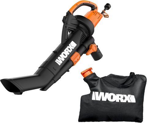 WORX Trivac 3-in-1 Electric Leaf Blower/Leaf Vacuum/Leaf Mulcher, WG509