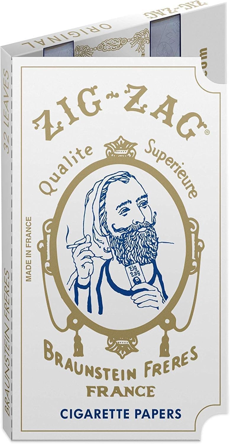 Zig Zag Original White Rolling Papers - 70mm, 48 Booklets (32 Sheets Each) - Premium Slow Burn & Consistent Seal