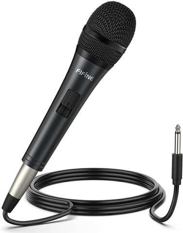 FIFINE K6 Karaoke Microphone, Dynamic Vocal Microphone for Singing
