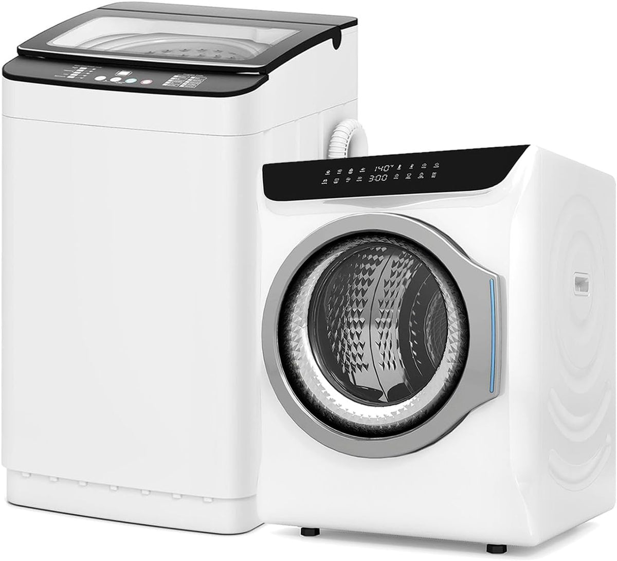 Auertech Portable Washer and Dryer Combo Set, 2.8 CU. FT. Portable Clothes Dryers with Boot Dryer, 28 lbs Fully Automatic Washing Machine, Compact Washer and Dryer for Apartment, RV, Dorm