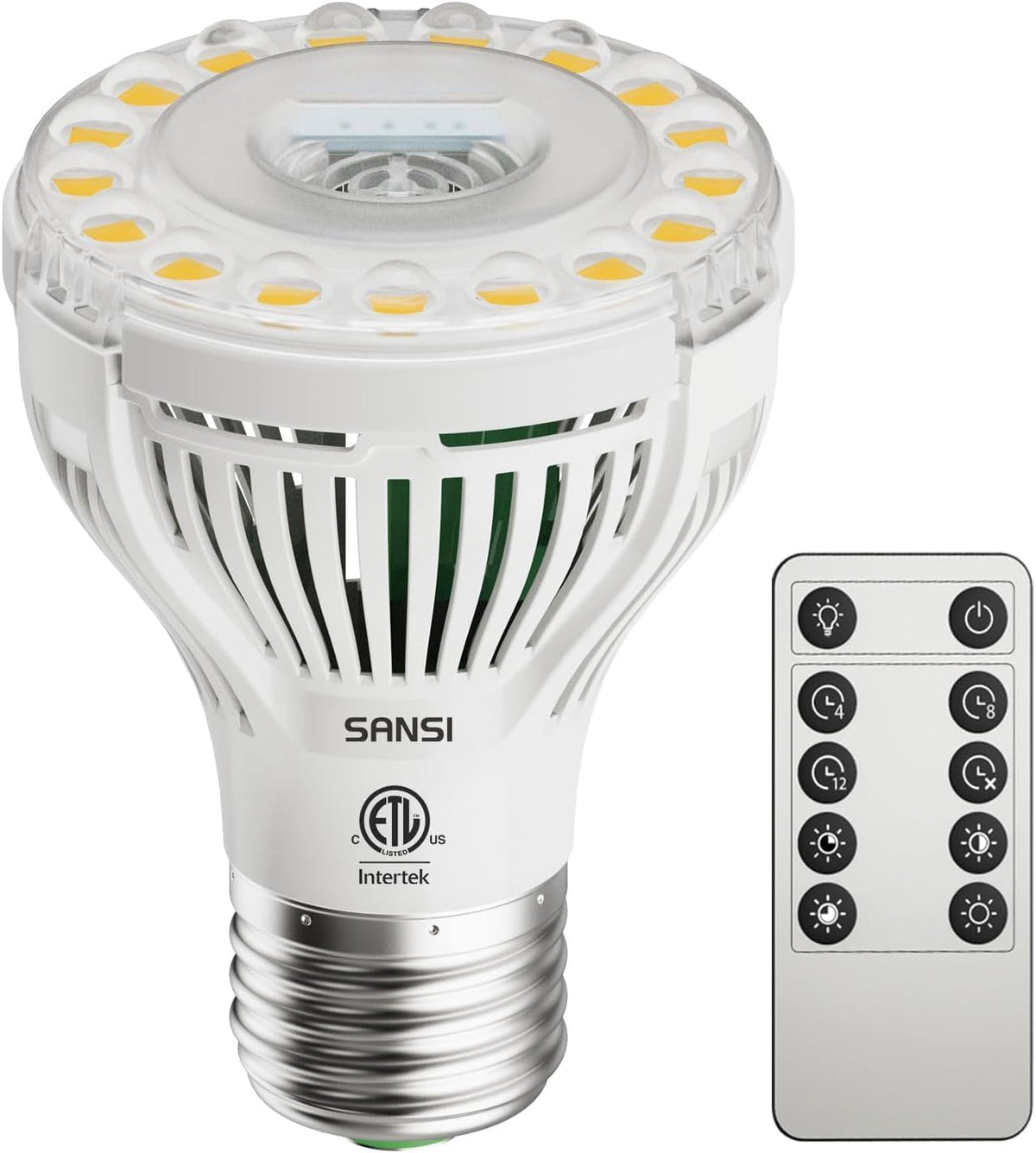SANSI 5W Dimmable Grow Light Bulb, Full Spectrum with Remote Control