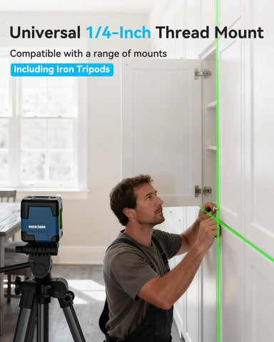 Laser Level, RockSeed Cross Line Laser with Self-Leveling, Vertical and Horizontal Line, Rotatable 360 Degree, Carrying Pouch, Battery Included (40 Inch Tripod)