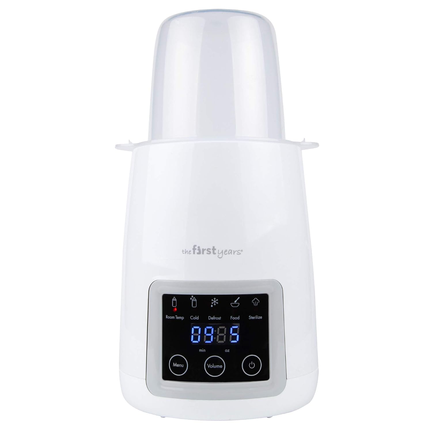 The First Years Gentle Warmth Digital Baby Bottle Warmer - Bottle Warmer for Breastmilk, Baby Formula, and Baby Food - Includes Milk Warmer, Basket, and Cup - White