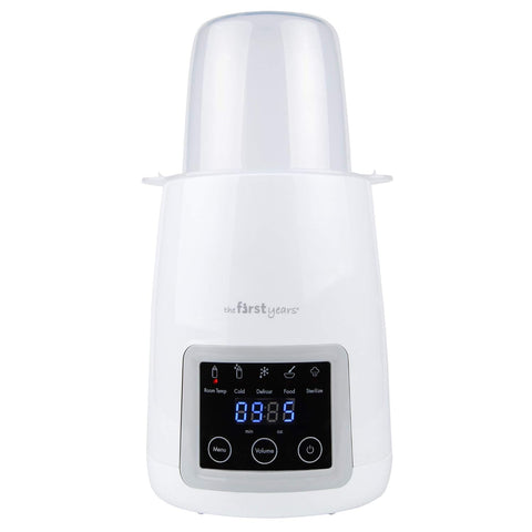 The First Years Gentle Warmth Digital Baby Bottle Warmer - Bottle Warmer for Breastmilk, Baby Formula, and Baby Food - Includes Milk Warmer, Basket, and Cup - White