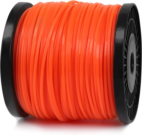 Viabrico .095" Weed Eater String, Square Orange Heavy Duty String Trimmer Line, Weed Wacker String Universal Commercial Grade, Premium Nylon Weedeater Line 0.095" x 1.7LB, 330Foot