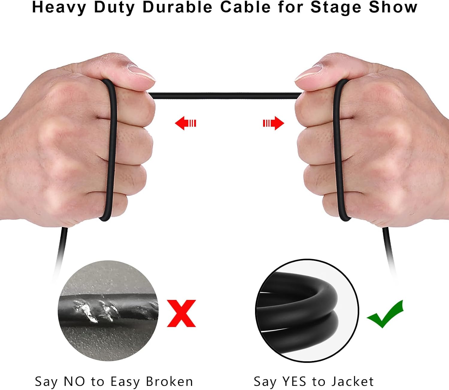 XLR Cables for Microphone 15 Ft 6 Pack, XLR Male to Female Patch Cord