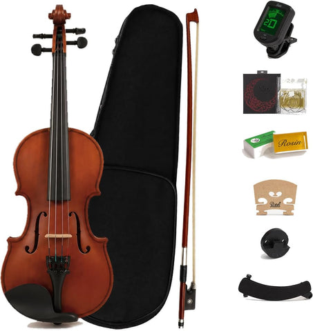 Paititi Student Violin Starter Kit with Case and Shoulder Rest - 1/8
