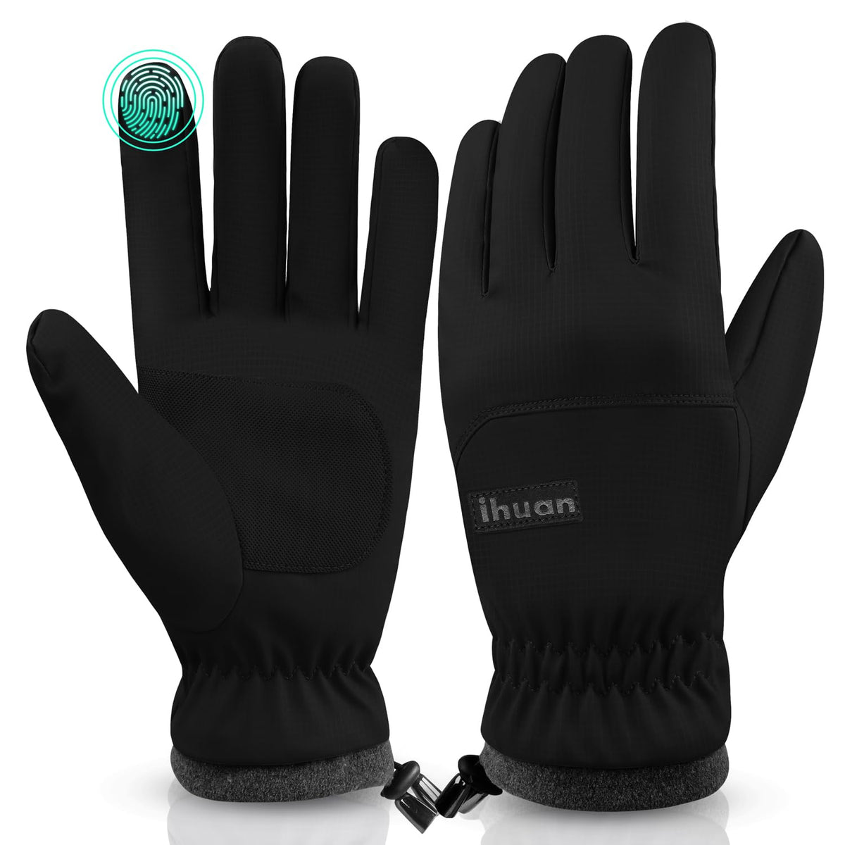 ihuan Winter Waterproof Ski Gloves Men Women, Snow Warm Cycling Cold Weather, Driving Biking Running