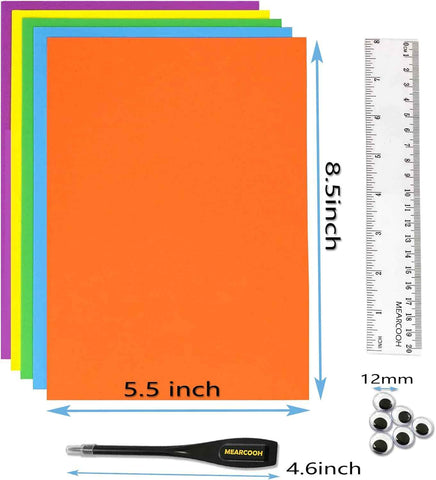 84PACK Foam Craft Sheets 8.5x5.5 inch Eva Color Bulk Foam Paper Set for Art Craft Projects DIY Handcraft by MEARCOOH