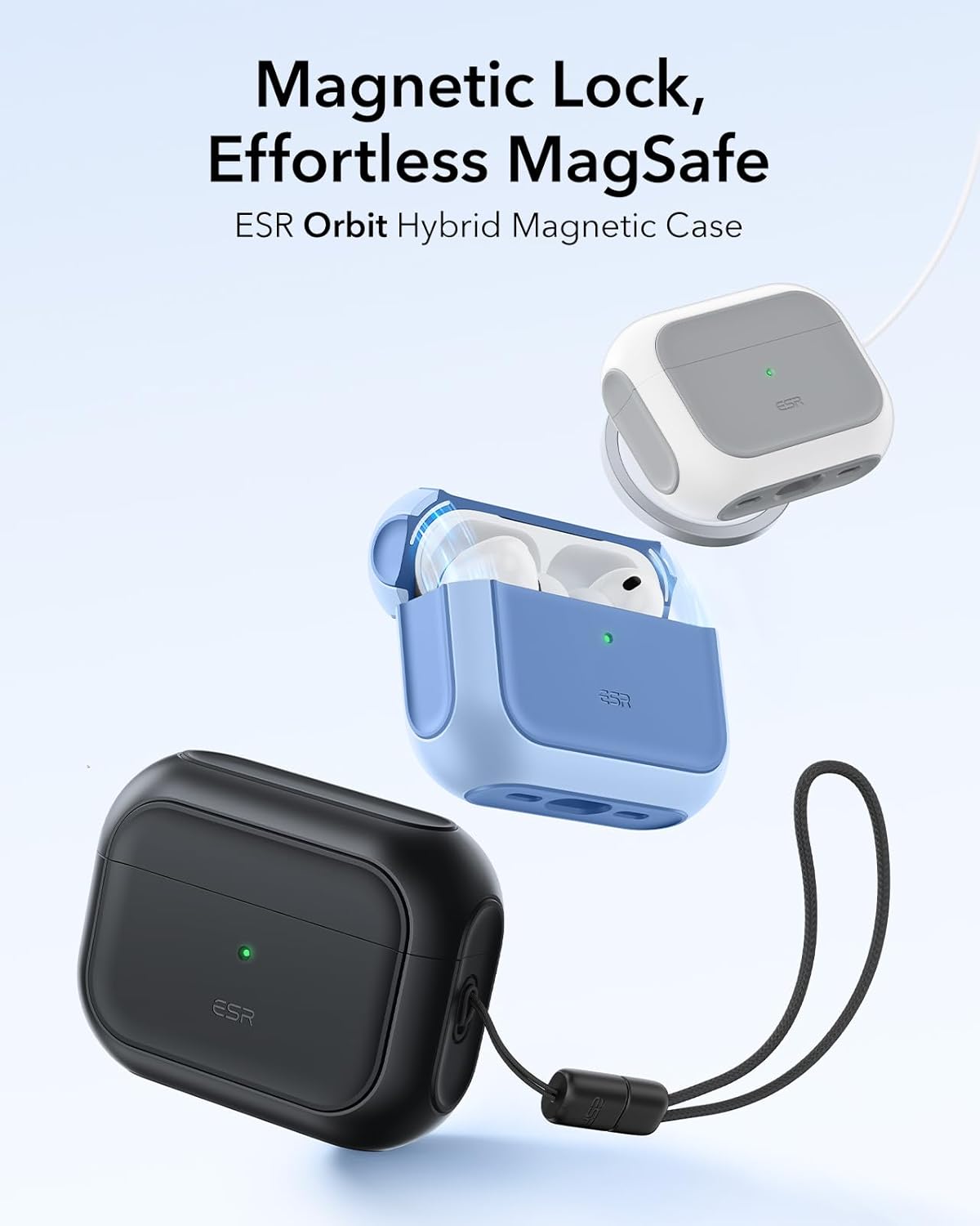 ESR for AirPods Pro 3 Case, Compatible with MagSafes, Black