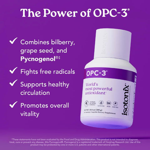 Isotonix OPC-3 Antioxidant Supplement, Pycnogenol & Grape Seed, 90 Servings