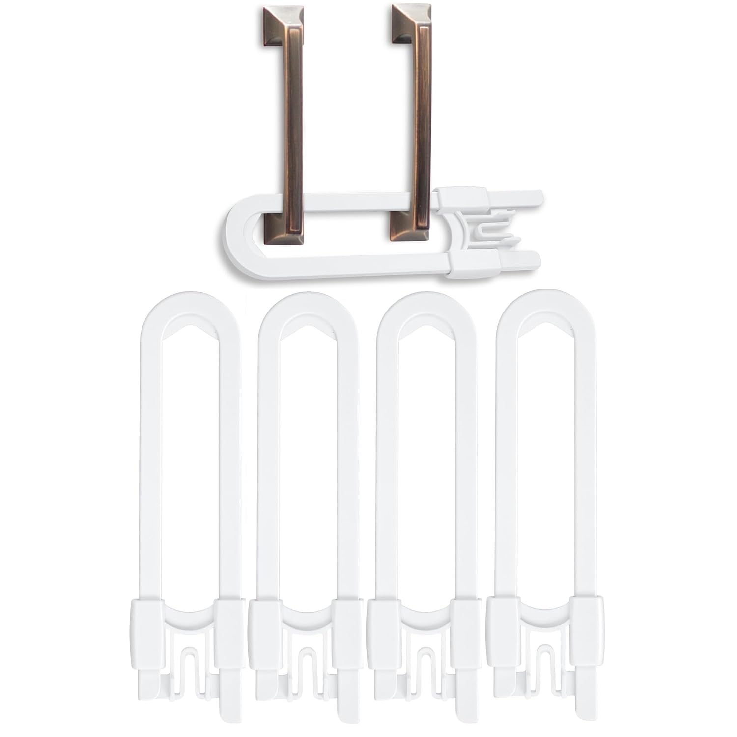 Vmaisi No Drill U-Shaped Sliding Cabinet Locks Baby Proofing, 4 Pack