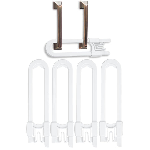 Vmaisi No Drill U-Shaped Sliding Cabinet Locks Baby Proofing, 4 Pack