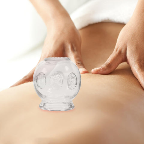 Mipcase 7 Pcs Glass Cupping Set, Chinese Acupoint Glass Fire Cupping Kit for Massage Therapy, for Myofascial Massage, Muscle