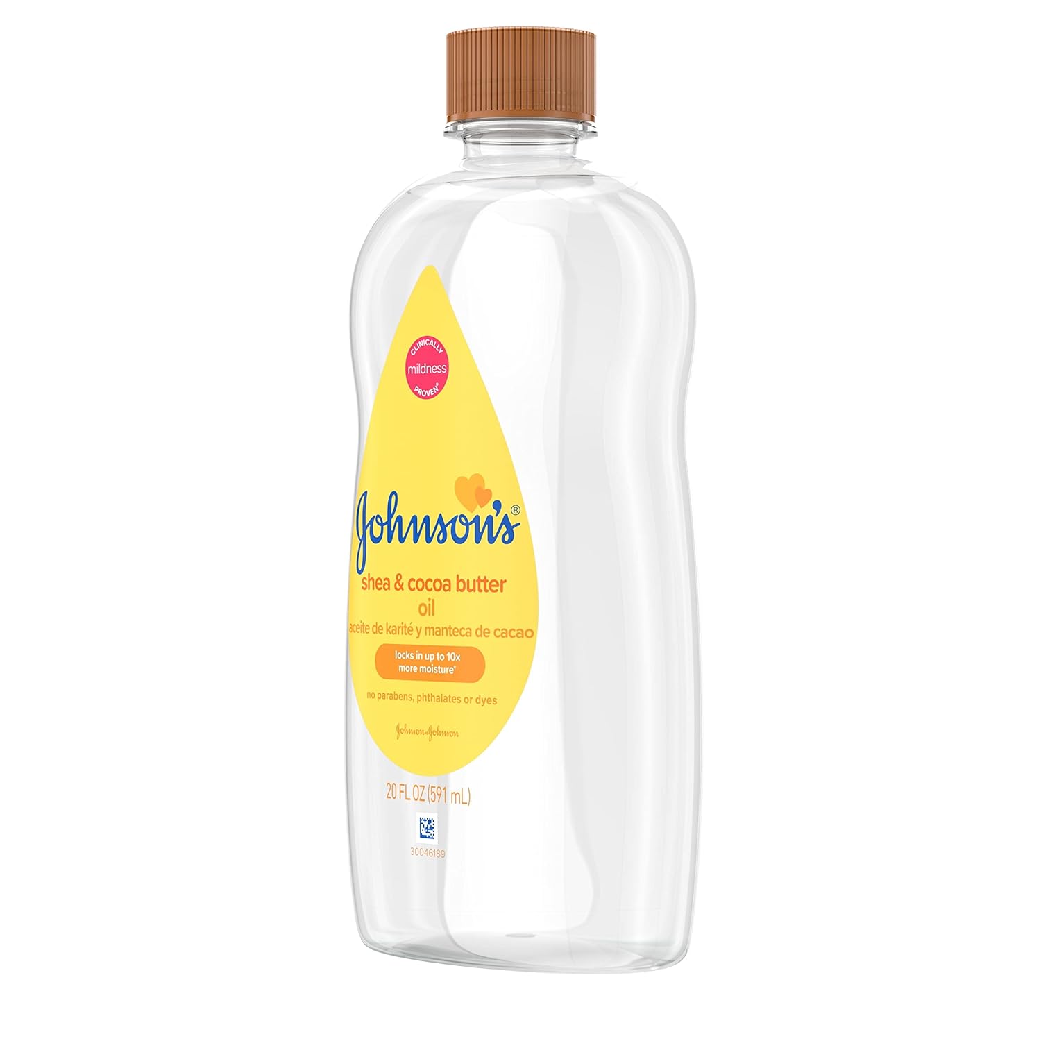 Johnson's Baby Oil with Shea & Cocoa Butter, 20 fl. oz, 6 Pack