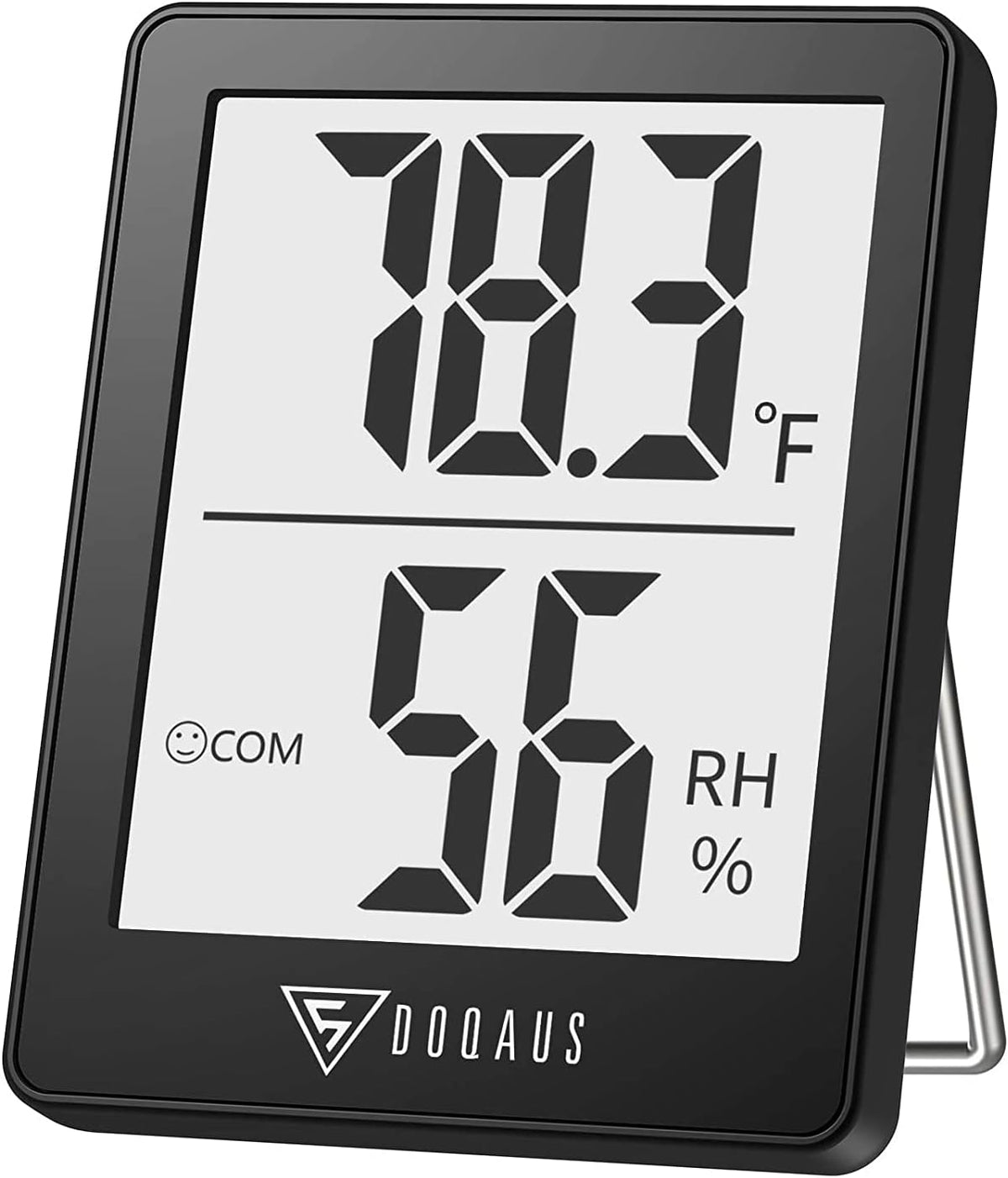 DOQAUS Digital Hygrometer Indoor Thermometer Humidity Meter, Black