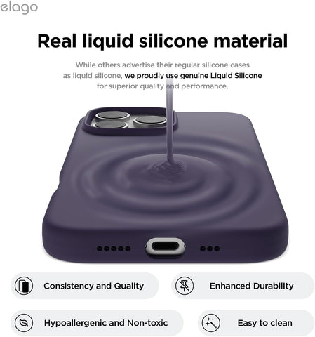 elago Premium Magnetic Silicone Case for iPhone 16 Pro Max