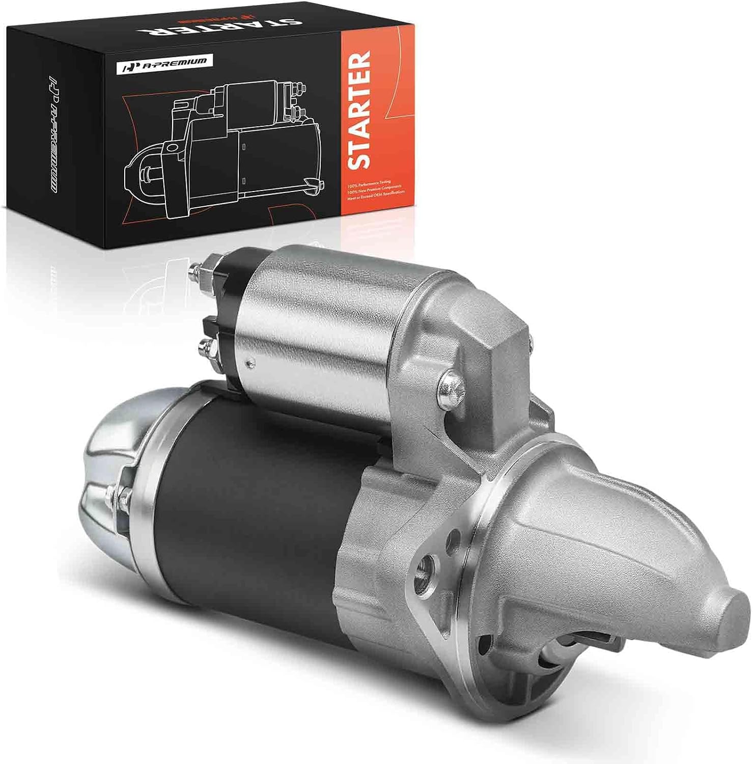 A-Premium Starter Motor, 12V 1.4KW 9 Teeth Counterclockwise