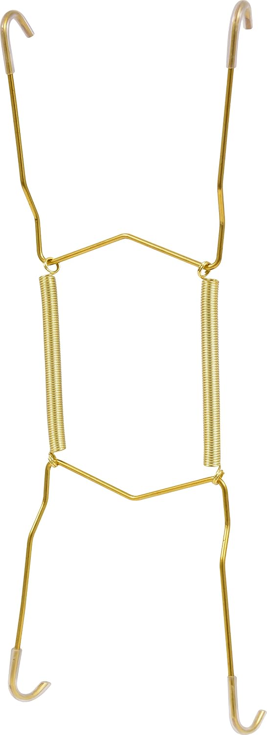 Hillman Soft Tip Metal Plate Hanger, 8in-11in, 1 Count, Brass
