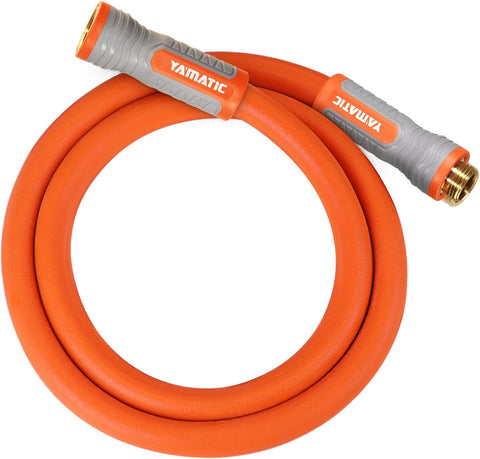 YAMATIC Flexible Garden Hose 5/8" x 5ft, 360° Swivel Handle, Burst 600 PSI