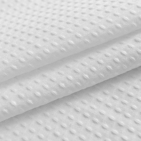Barossa Design Waffle Weave Clawfoot Tub Shower Curtain 180 x 70, White