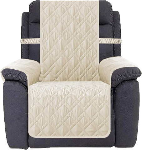 Ameritex Waterproof Nonslip Recliner Cover Stay in Place, Dog Chair Cover Furniture Protector, Ideal Recliner Slipcovers for Pets and Kids (Sand, 30'')