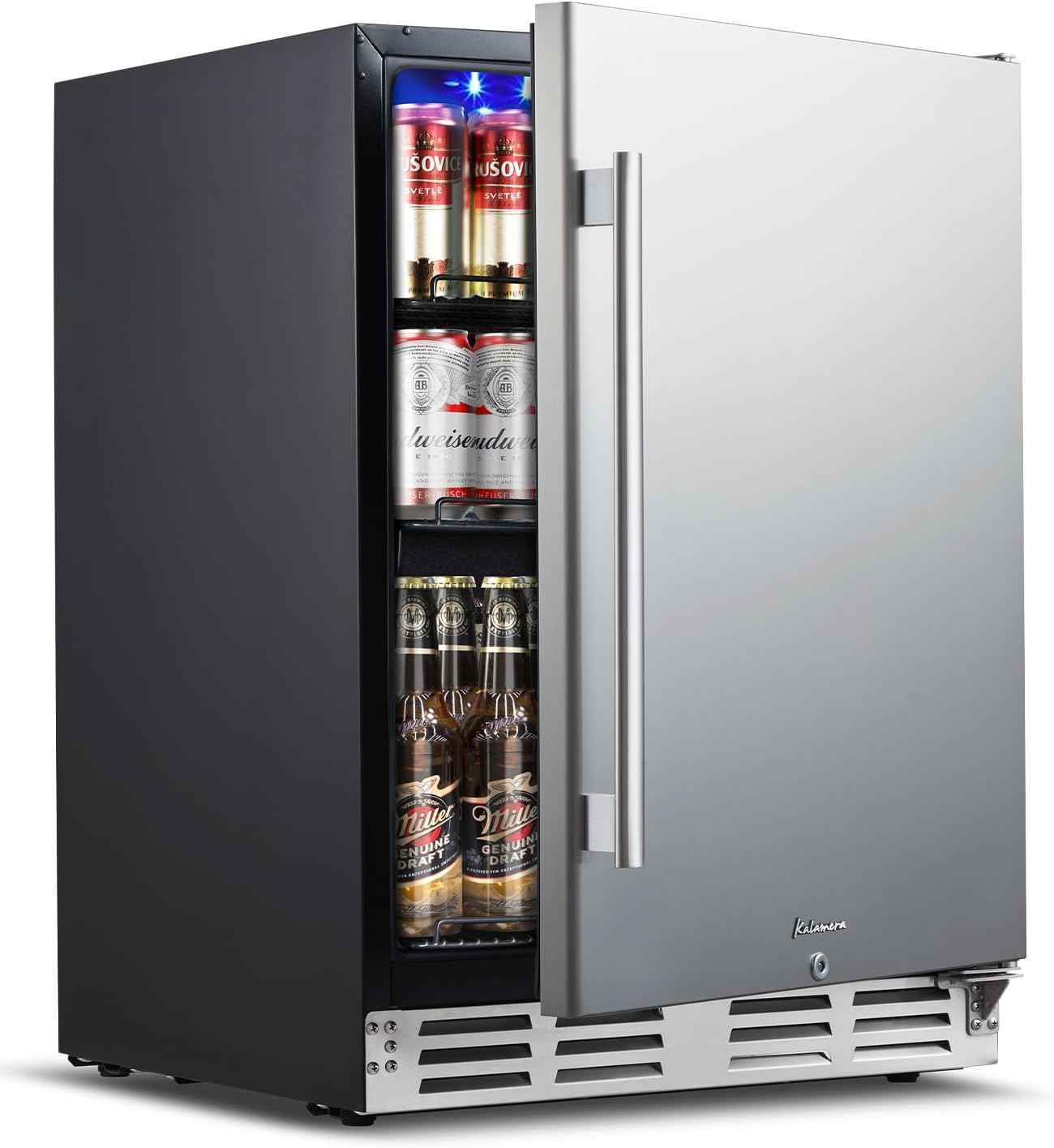 Kalamera Beverage Refrigerator 24 inch, 154 Cans Under Counter Beer Fridge