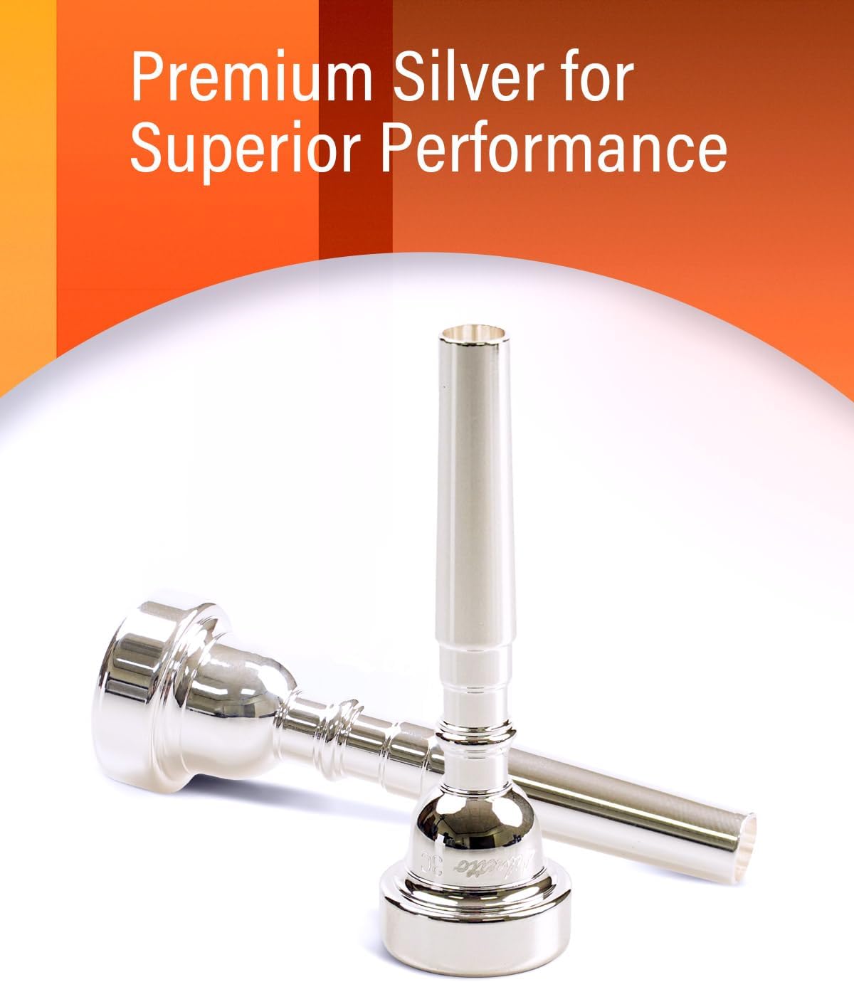 Libretto 3C Trumpet Mouthpiece, 2μm Silver Plated, Enhances Tone & Projection, Fits C & B♭ Trumpets, Ideal for Advanced Players