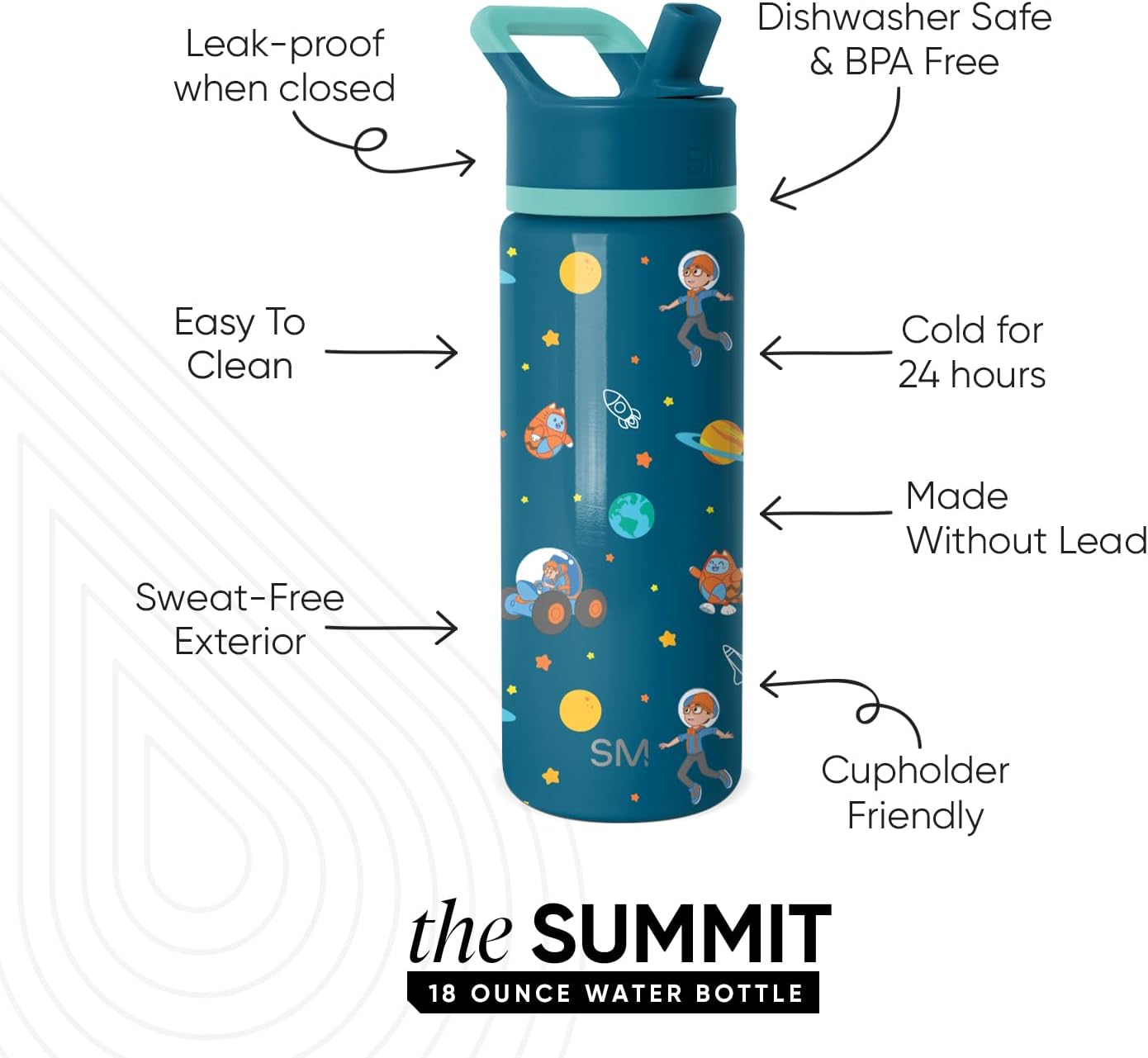 Simple Modern Blippi Kids Water Bottle & Toddler Cup | 18oz