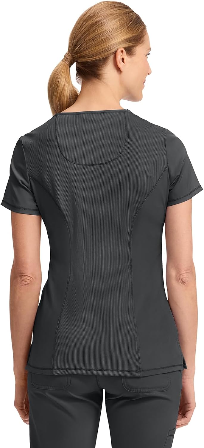 Cherokee Infinity Scrub Top for Women Mock Wrap Stretch