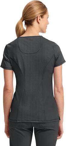 Cherokee Infinity Scrub Top for Women Mock Wrap Stretch