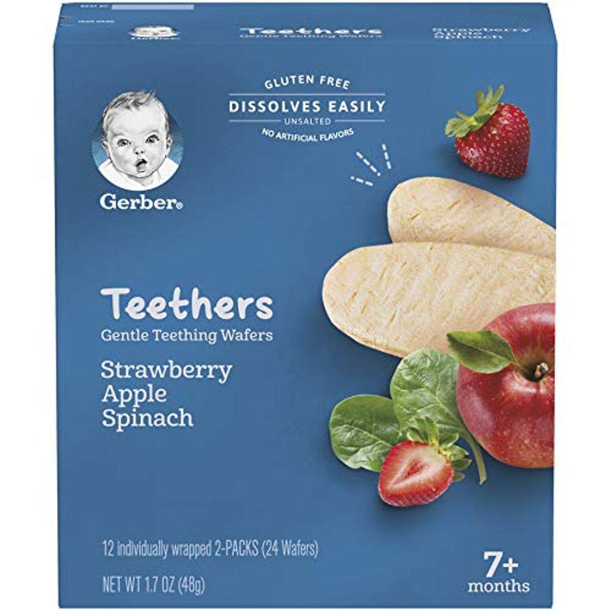 Gerber Banana Peach Teething Wafers, 6 Pack