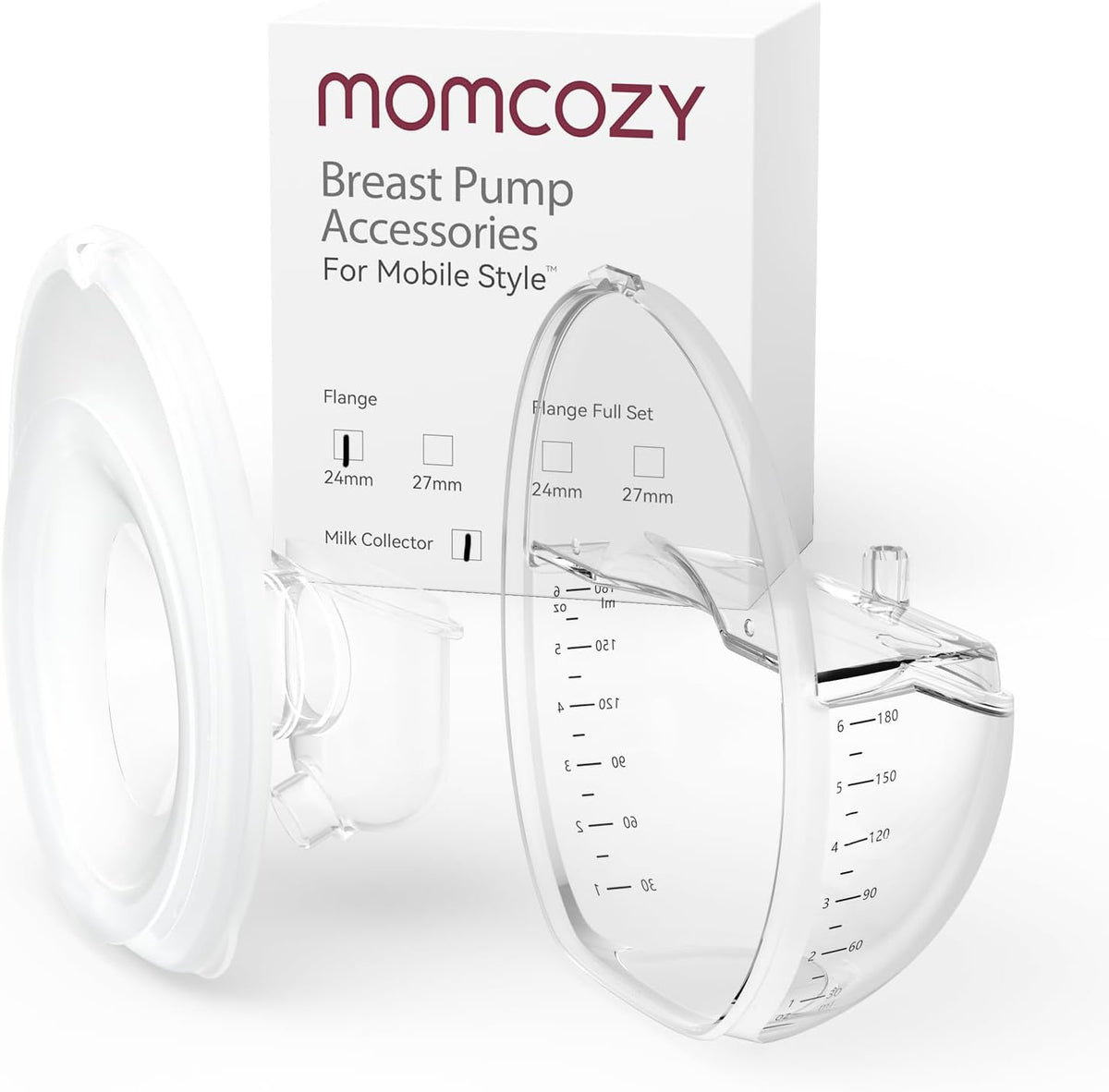 Momcozy M6 Breast Pump Replacement Accessories,24mm Flange & Milk Collector