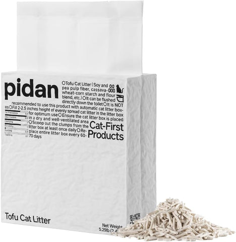 pidan Tofu Cat Litter Clumping,Flushable,Plant Based Litter 4 Pack