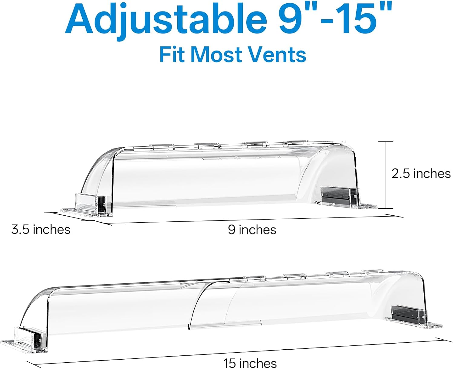 Wea&Hea Magnetic Air Vent Deflector 9"-15.5" for Metal Registers 2 Pack