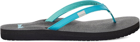 Sanuk Yoga Joy Womens Flip Flops | Yoga Mat Footbed | Sandals for Women | Womens Yoga Sandals | Women's Beach Sandals
