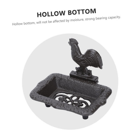 Ciieeo 1pc Retro Cast Iron Soap Box Vintage Soap Holder for Bathroom Kitchen Shower and Countertop Strong Easy to Use Drain Box