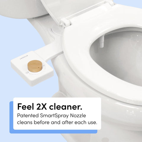 TUSHY Fresh Ultra-Slim Starter Bidet Attachment, Bamboo