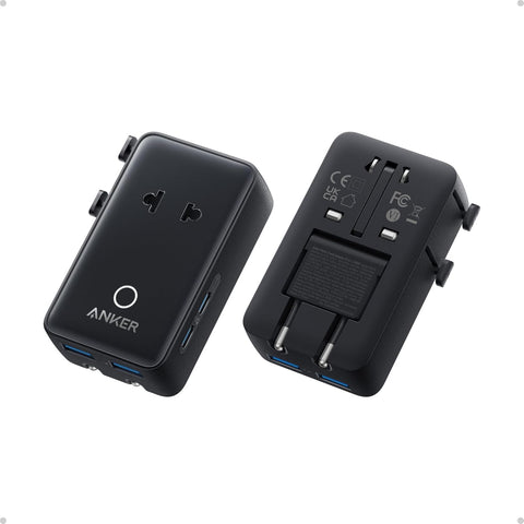 Anker Nano Travel Adapter, 2 USB C Universal Charger, 20W, 1× 2-Pin AC