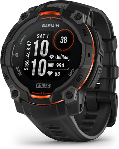 Garmin Instinct® 3 Solar, Rugged GPS Smartwatch, 45mm, Black