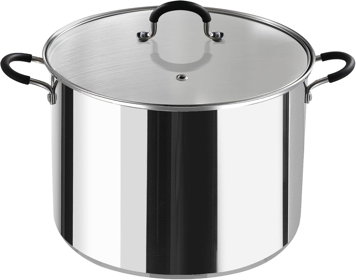 Cook N Home Professional 20 Quart Stainless Steel Stock Pot with Lid